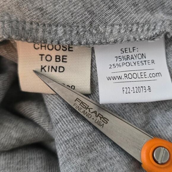 ROOLEE Grey Checkered Short Sleeve Knee Length Women's Dress M - Picture 4 of 4